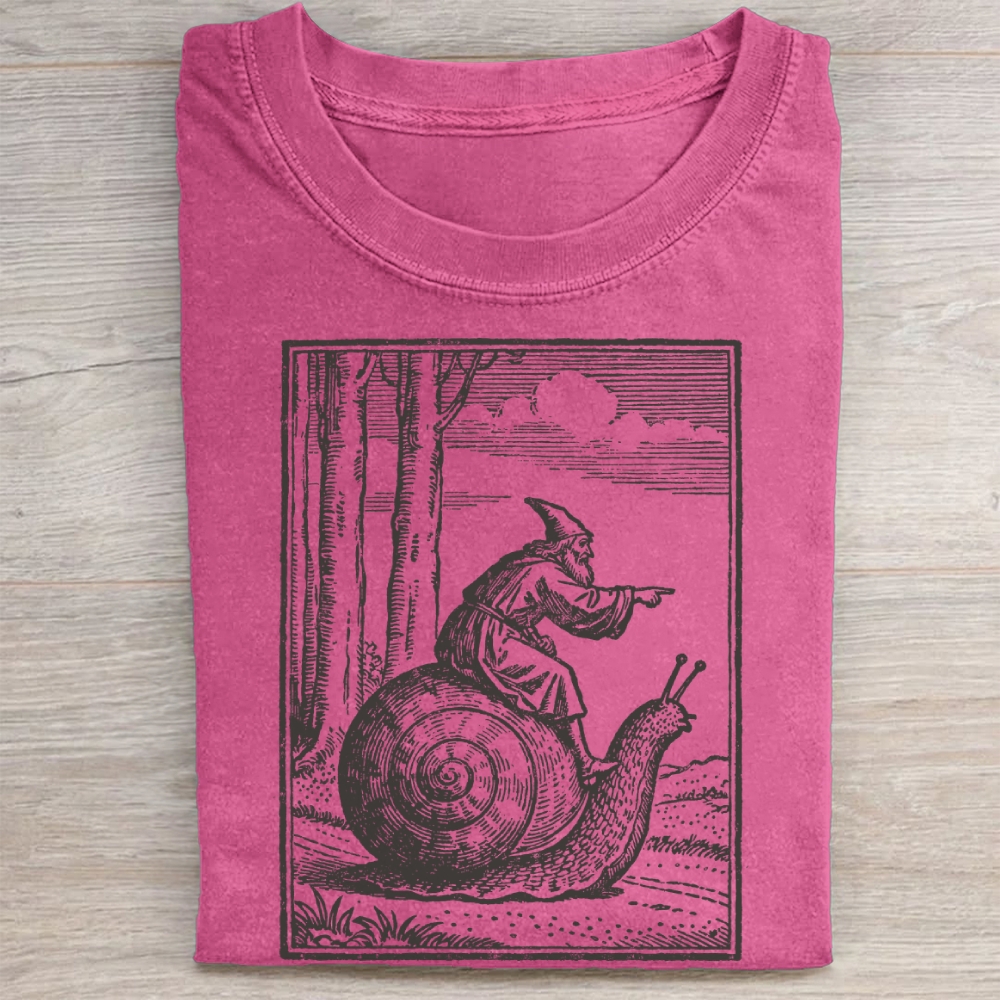 Vintage Medieval Snail Rider Washed Tee 