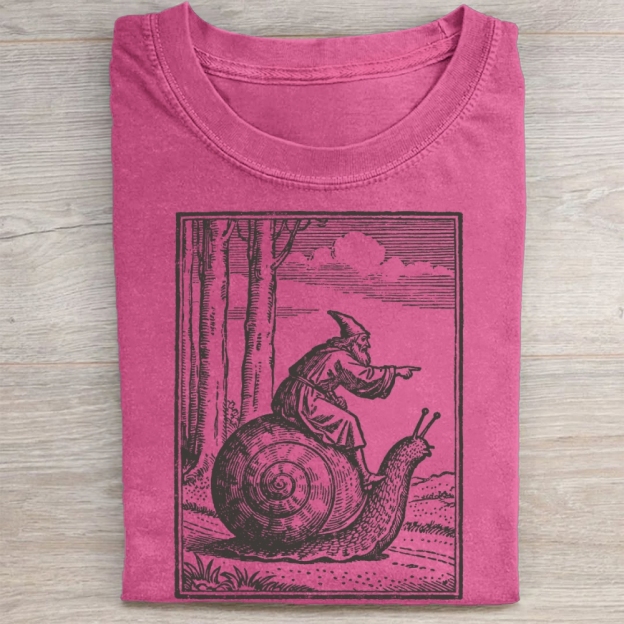 Vintage Medieval Snail Rider Washed Tee 
