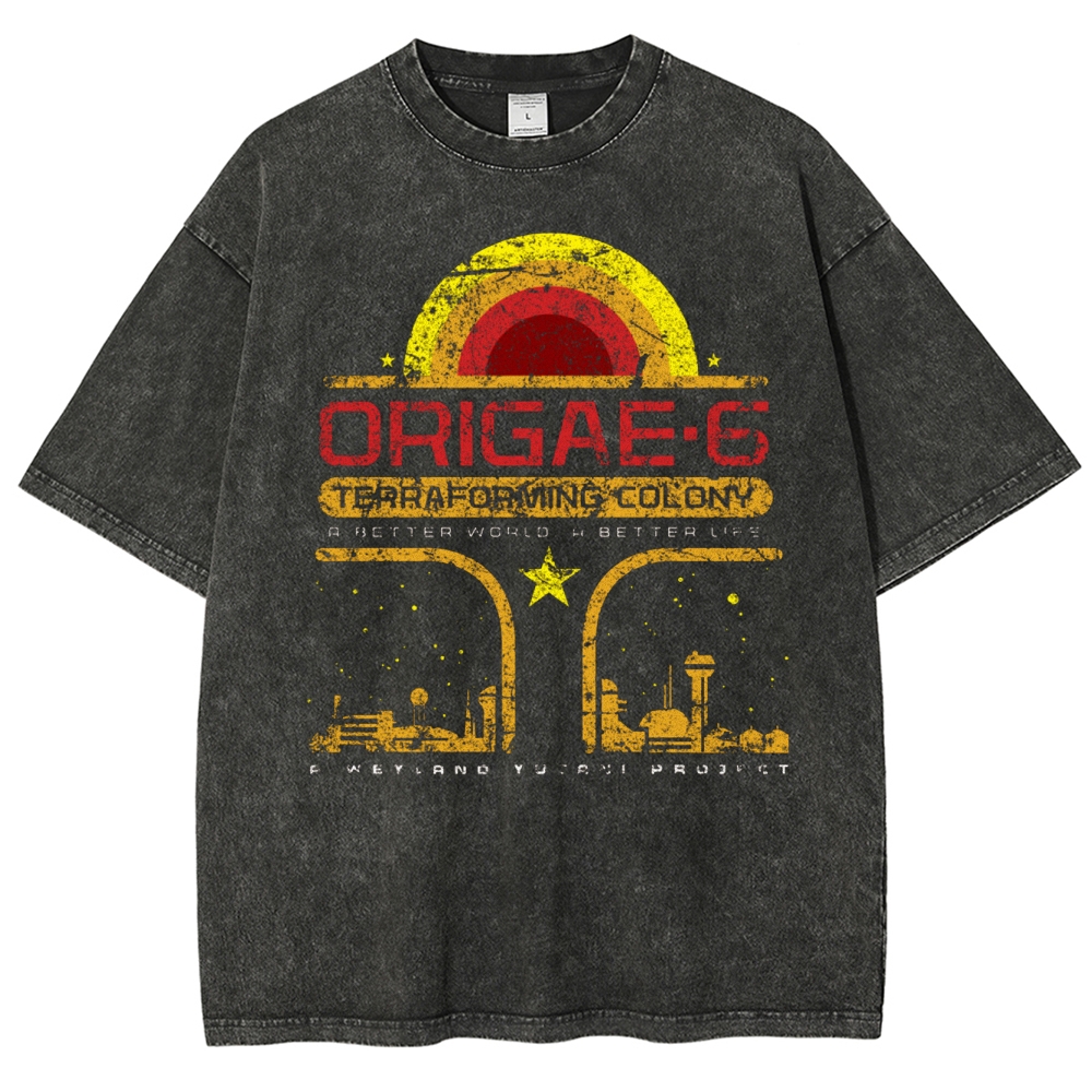 OrigaE-6 Terraforming Colony Washed T-Shirt