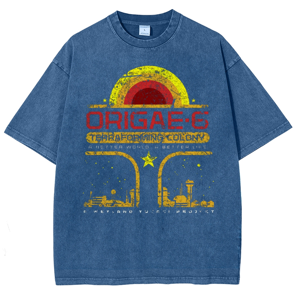 OrigaE-6 Terraforming Colony Washed T-Shirt