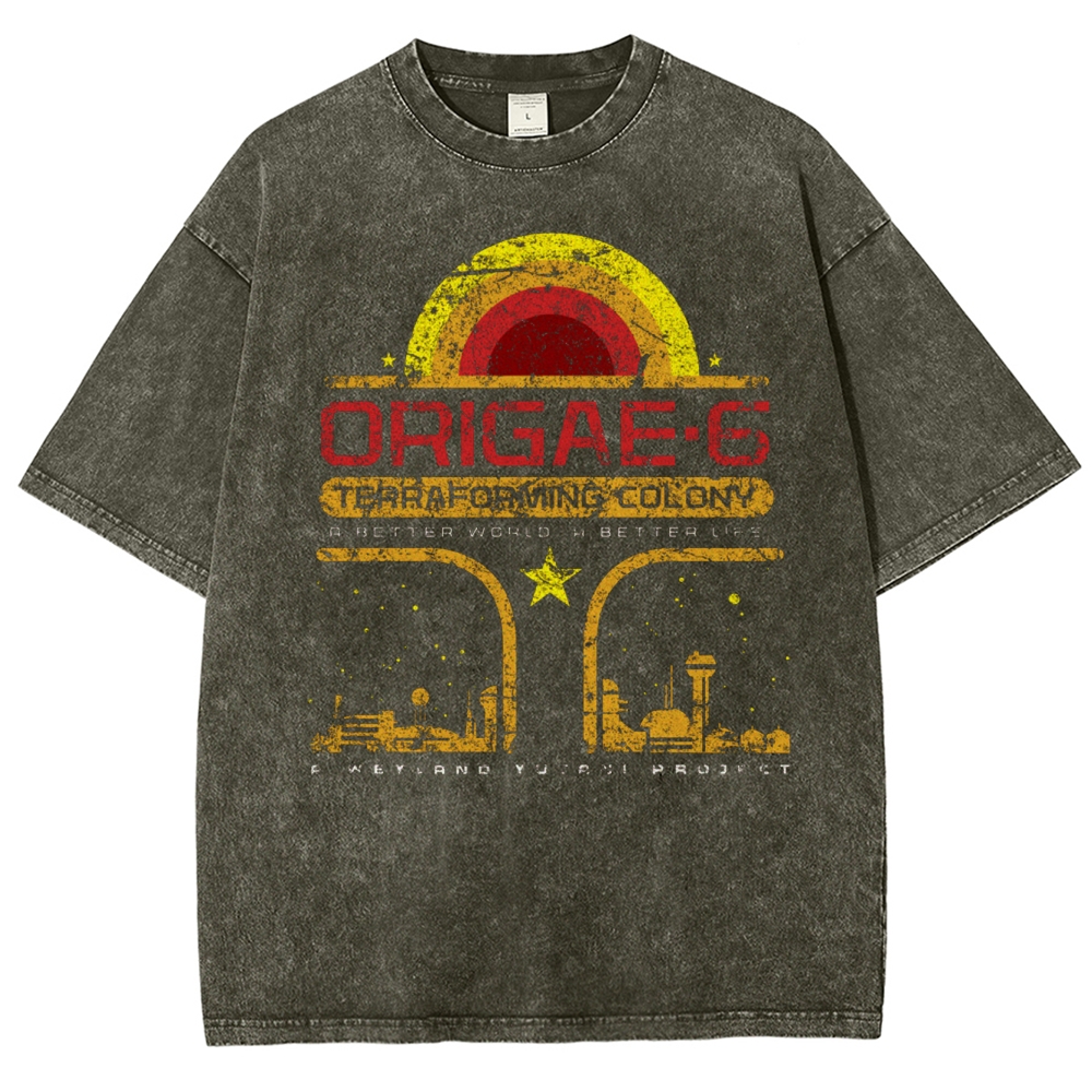 OrigaE-6 Terraforming Colony Washed T-Shirt
