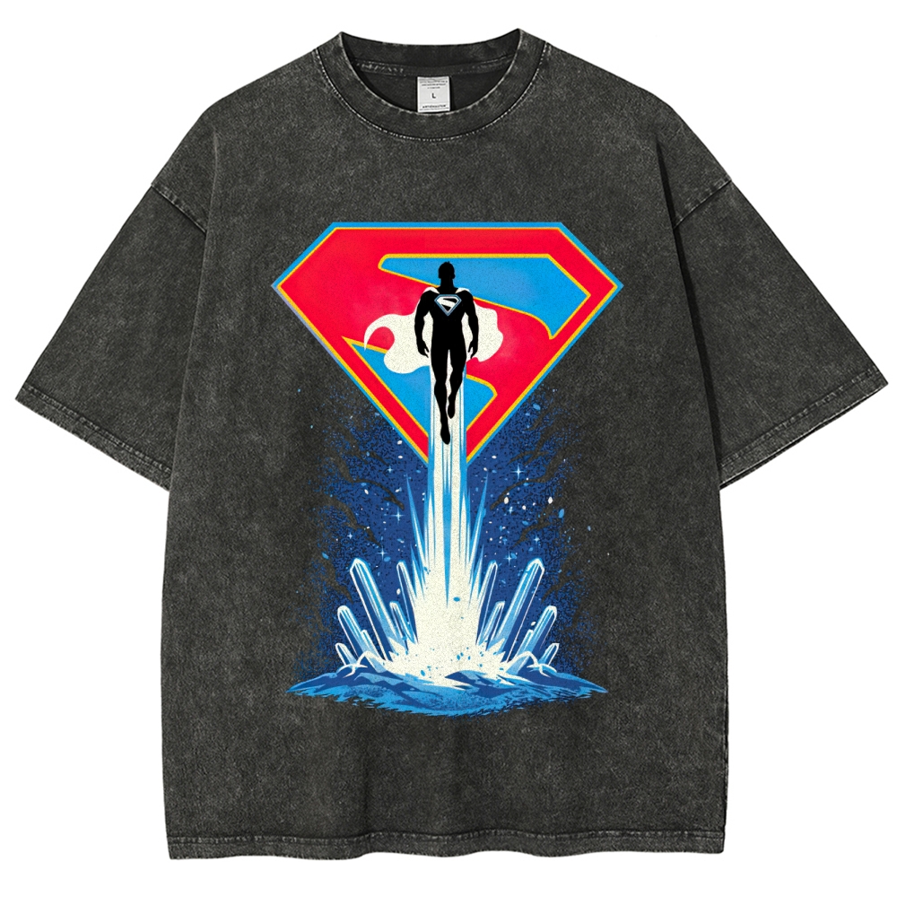 Superman Fortress of Solitude Ascent Washed T-Shirt