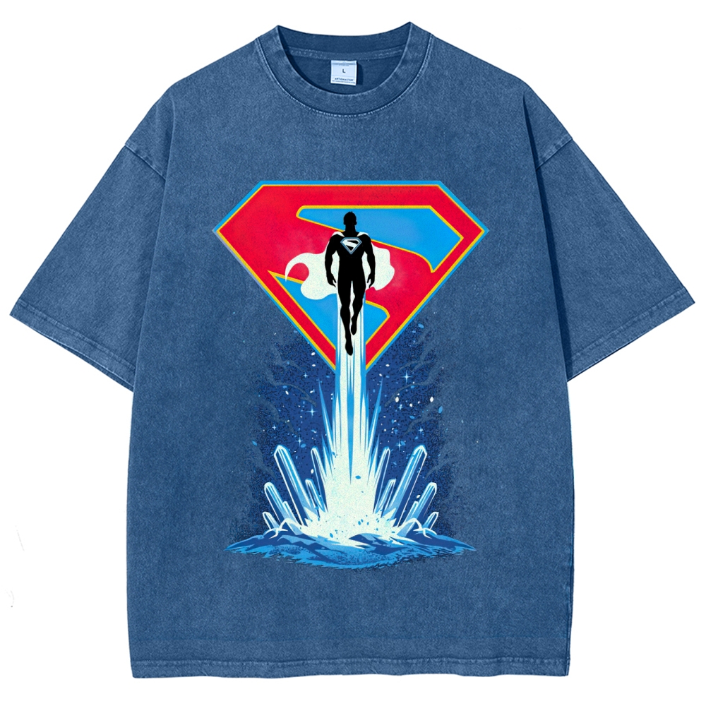 Superman Fortress of Solitude Ascent Washed T-Shirt