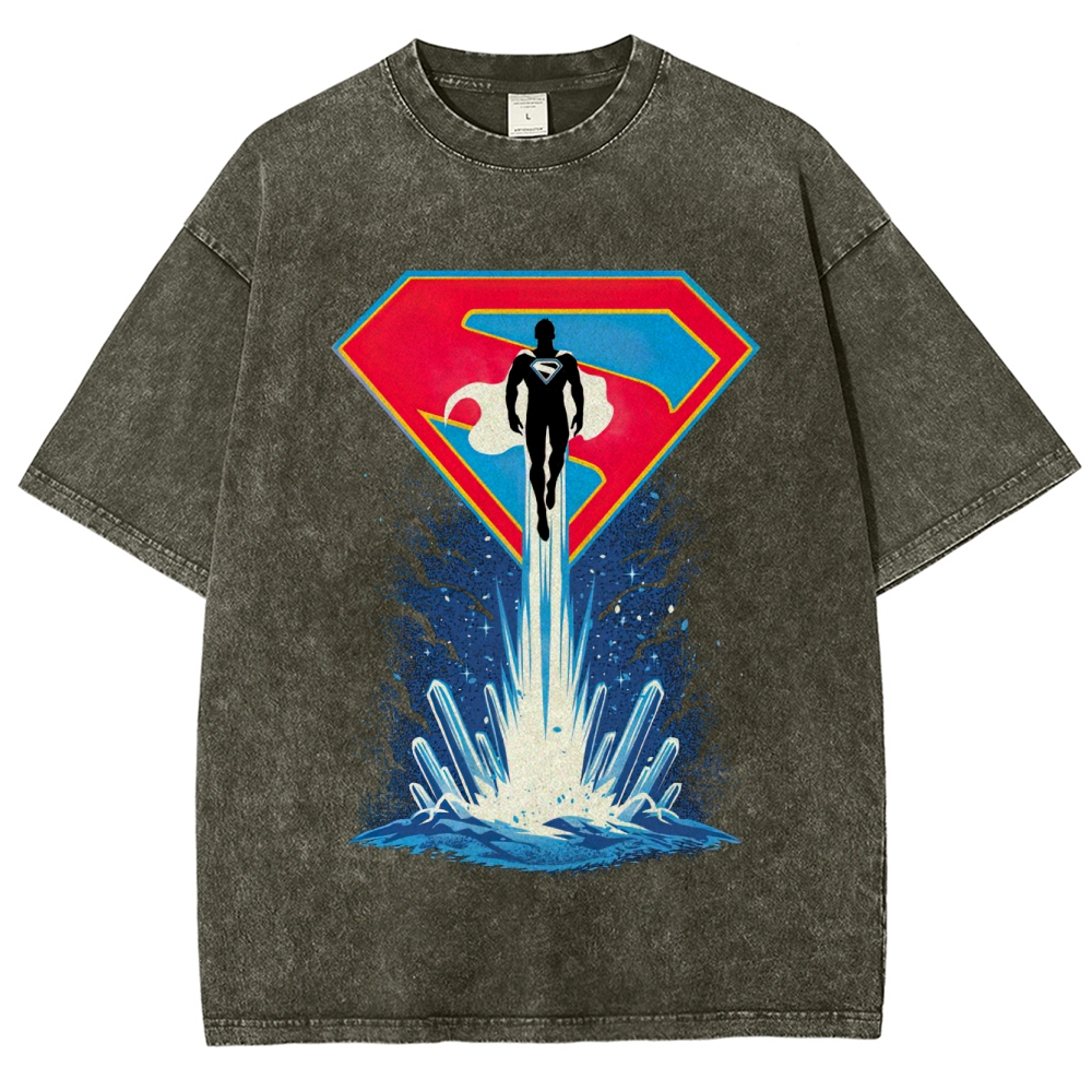 Superman Fortress of Solitude Ascent Washed T-Shirt