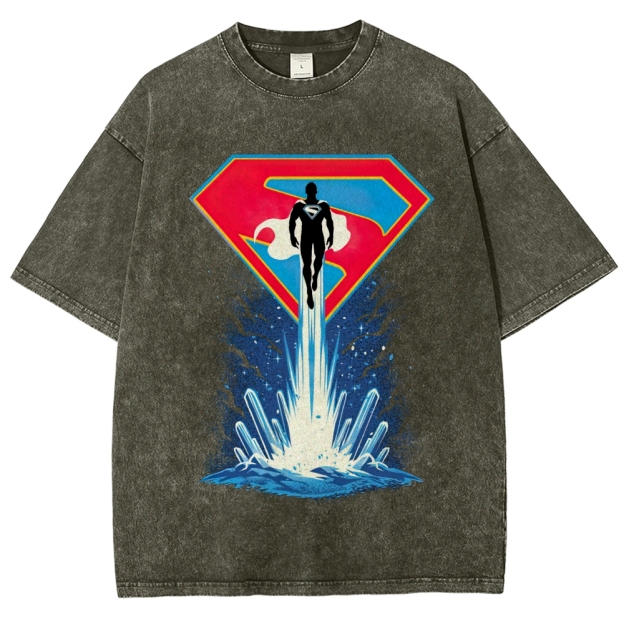 Superman Fortress of Solitude Ascent Washed T-Shirt