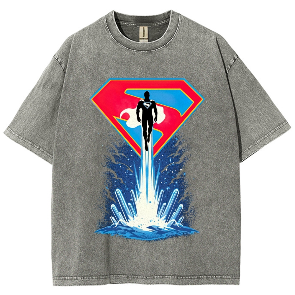 Superman Fortress of Solitude Ascent Washed T-Shirt