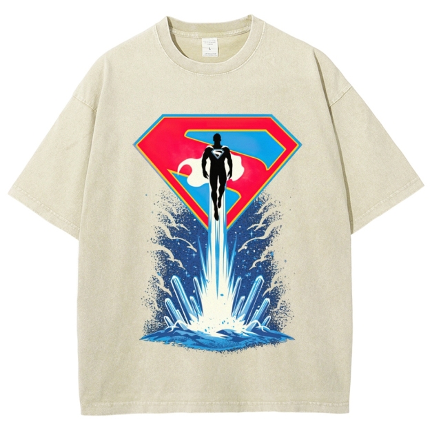 Superman Fortress of Solitude Ascent Washed T-Shirt