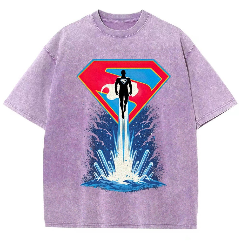 Superman Fortress of Solitude Ascent Washed T-Shirt