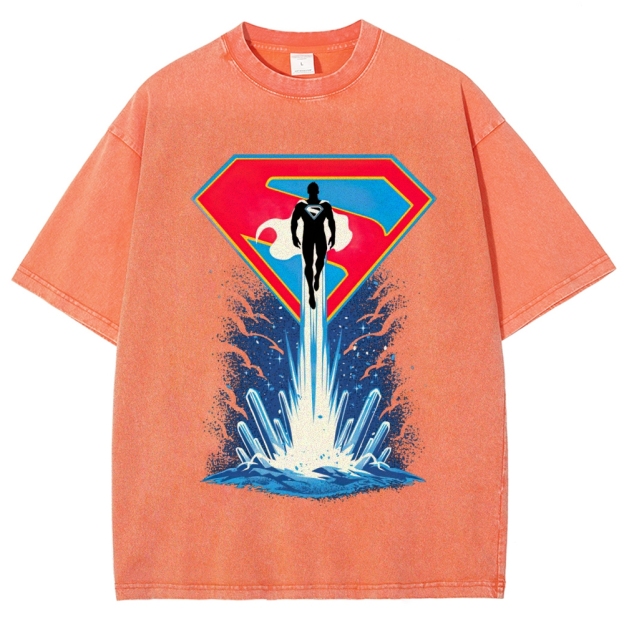 Superman Fortress of Solitude Ascent Washed T-Shirt