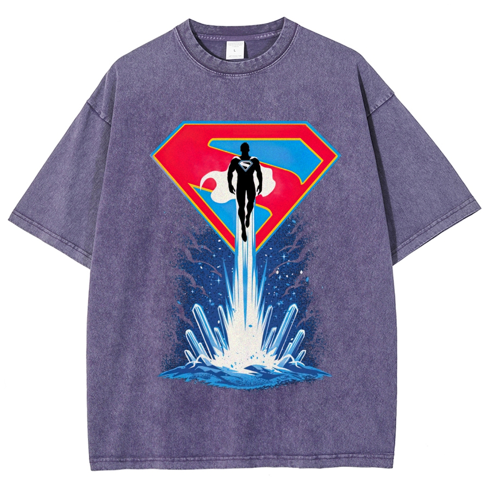 Superman Fortress of Solitude Ascent Washed T-Shirt