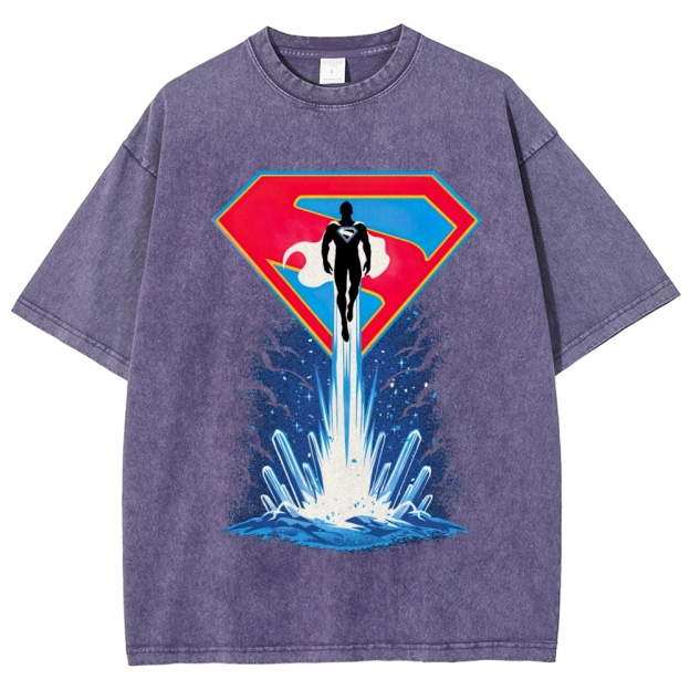 Superman Fortress of Solitude Ascent Washed T-Shirt