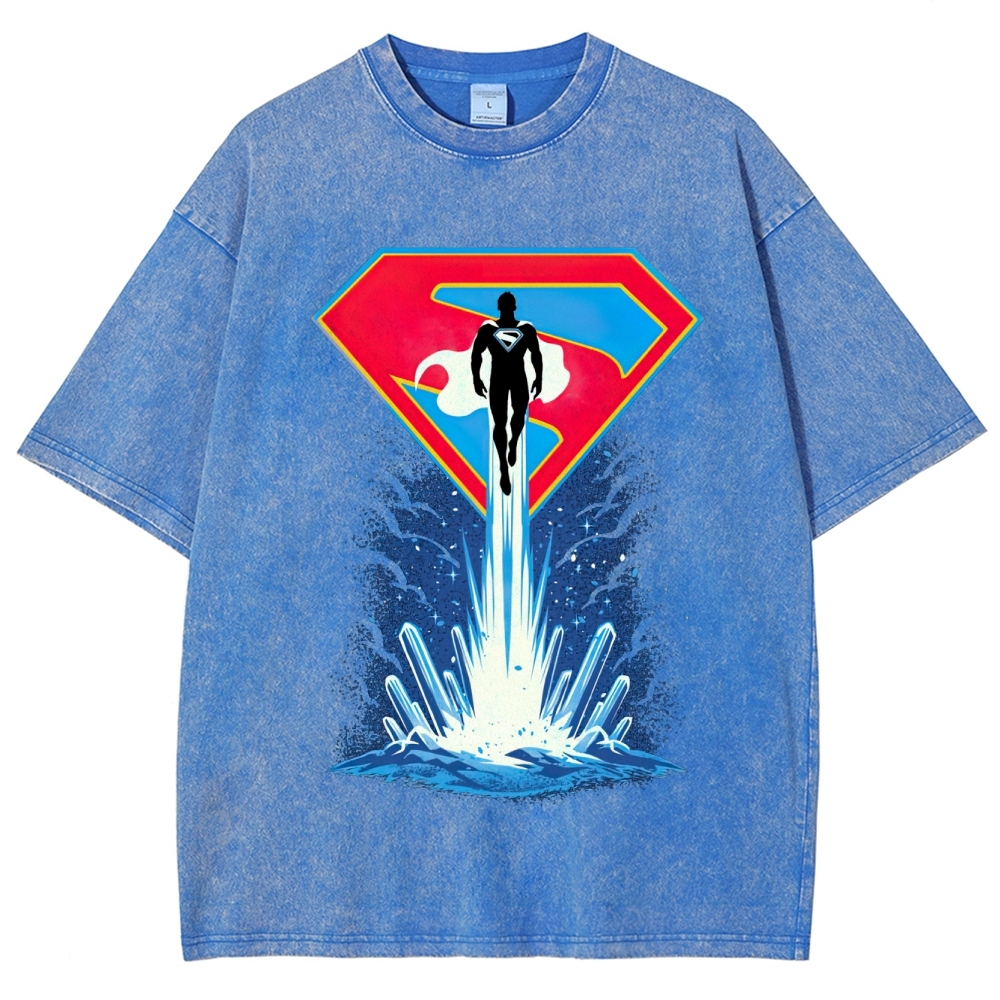 Superman Fortress of Solitude Ascent Washed T-Shirt