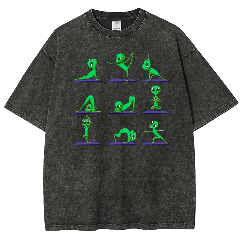 Alien Yoga Flow Washed T-Shirt