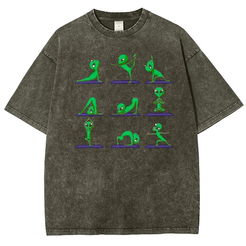 Alien Yoga Flow Washed T-Shirt