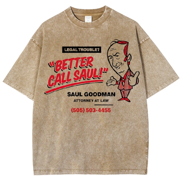 Better Call Saul Retro Ad Washed T-Shirt