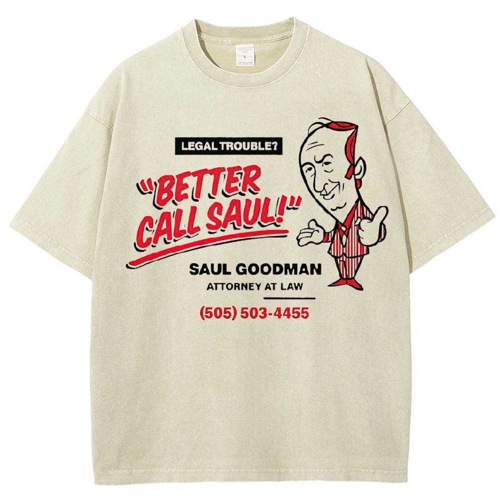 Better Call Saul Retro Ad Washed T-Shirt