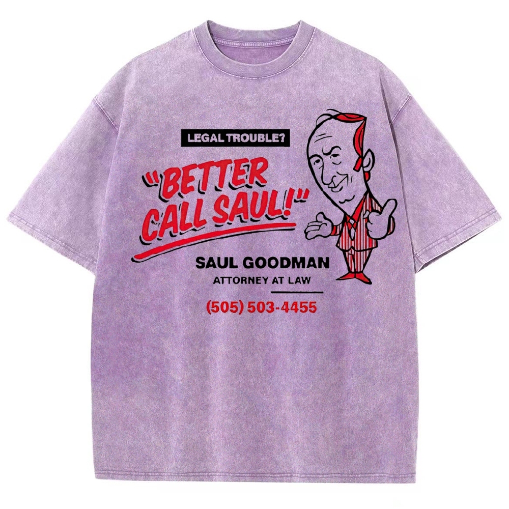 Better Call Saul Retro Ad Washed T-Shirt
