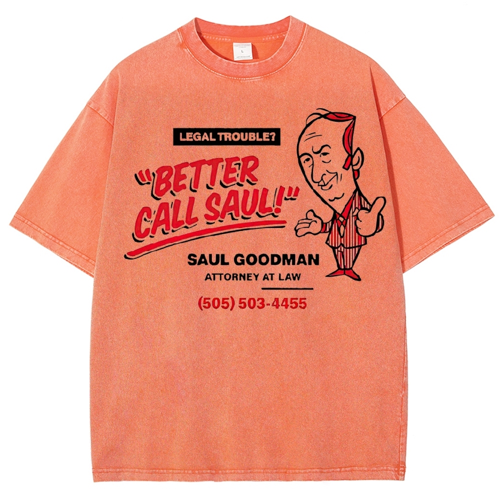 Better Call Saul Retro Ad Washed T-Shirt