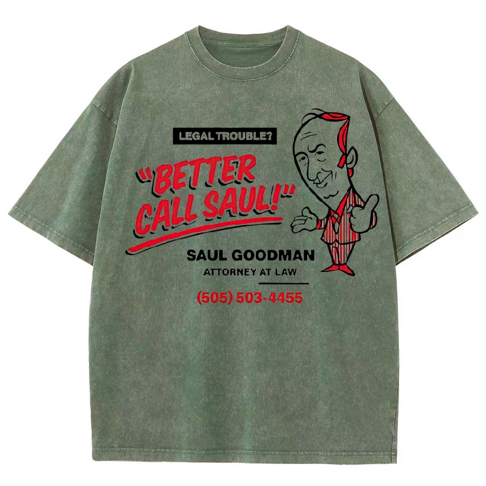 Better Call Saul Retro Ad Washed T-Shirt