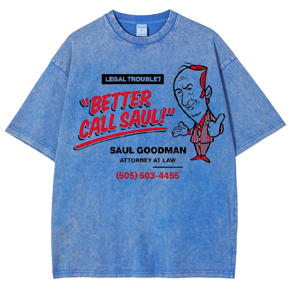 Better Call Saul Retro Ad Washed T-Shirt