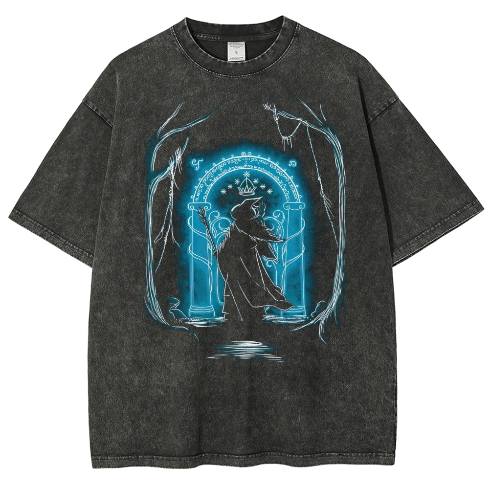 Wizard at the Doors of Durin Washed T-Shirt