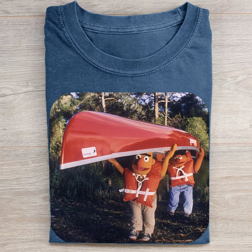 Bert & Ernie Canoe Trip Vintage Washed Tee