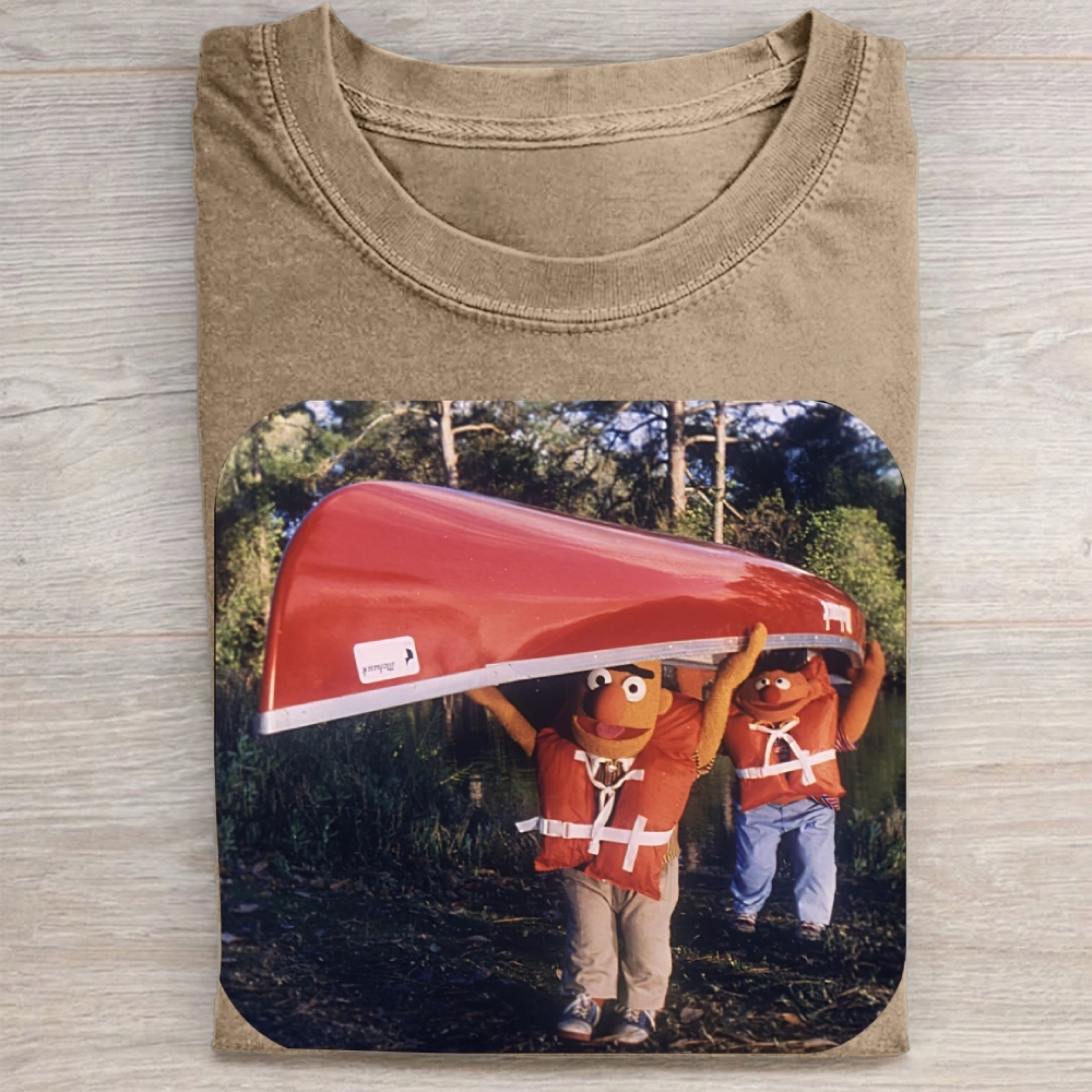Bert & Ernie Canoe Trip Vintage Washed Tee