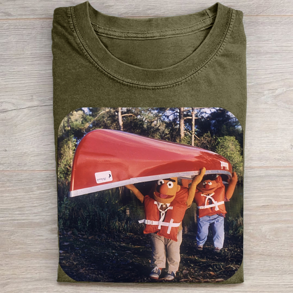 Bert & Ernie Canoe Trip Vintage Washed Tee