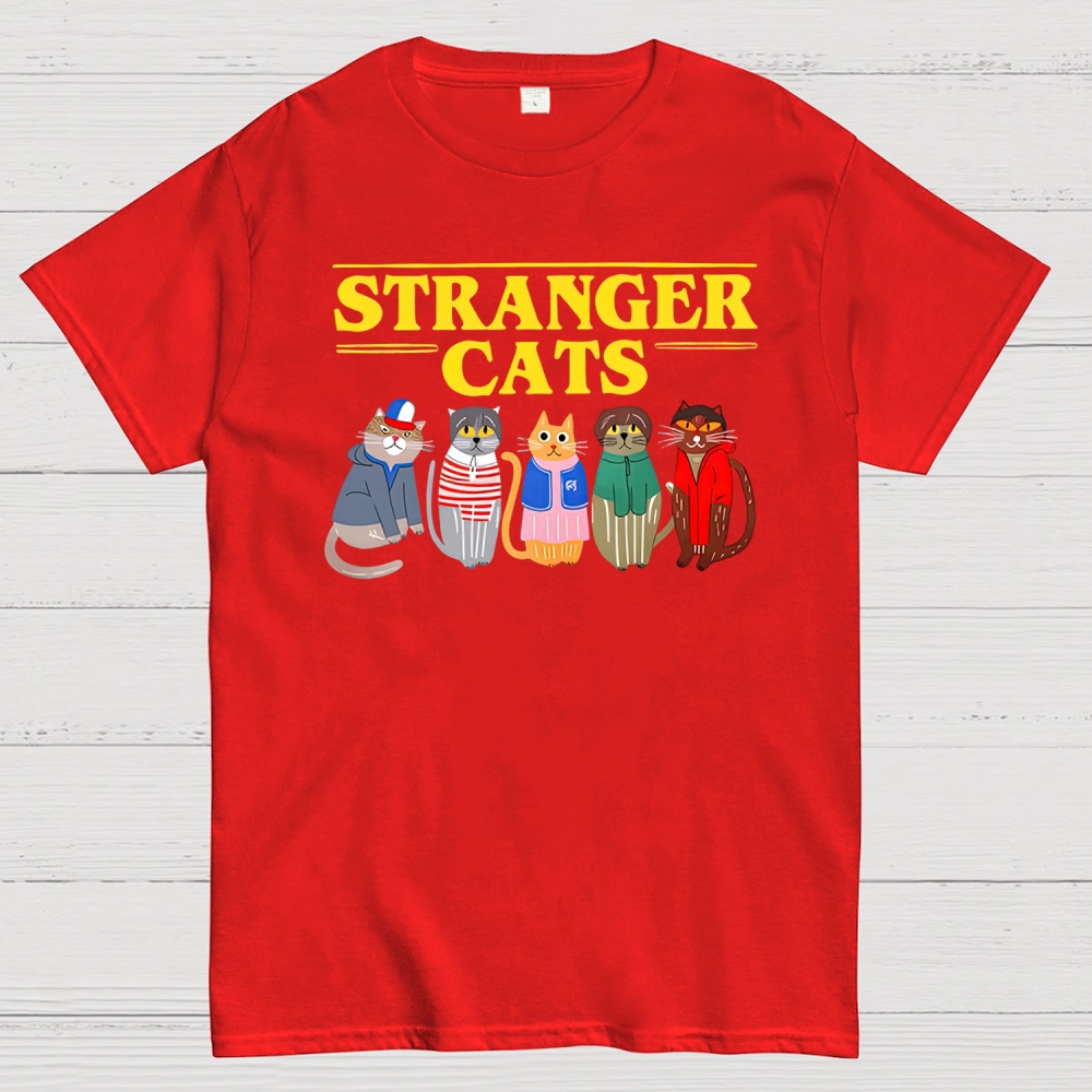 Stranger Cats  Cotton T-shirt 