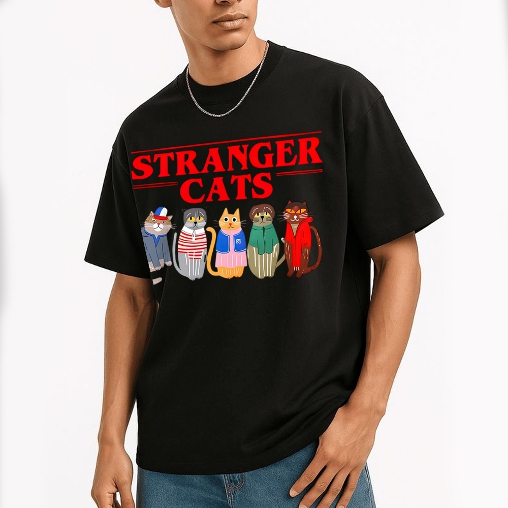 Stranger Cats  Cotton T-shirt 
