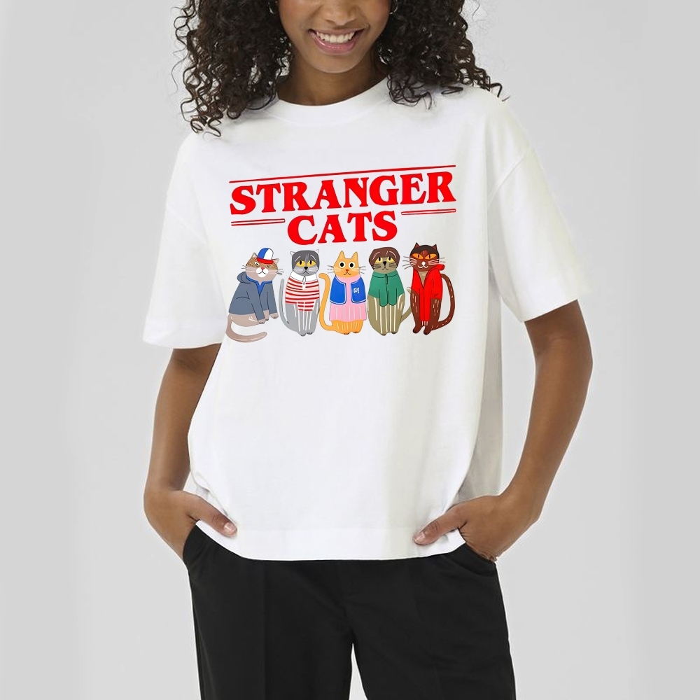 Stranger Cats  Cotton T-shirt 