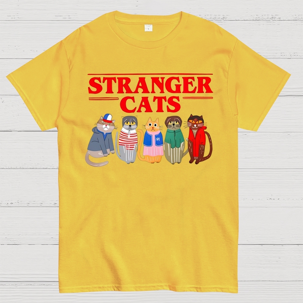 Stranger Cats  Cotton T-shirt 