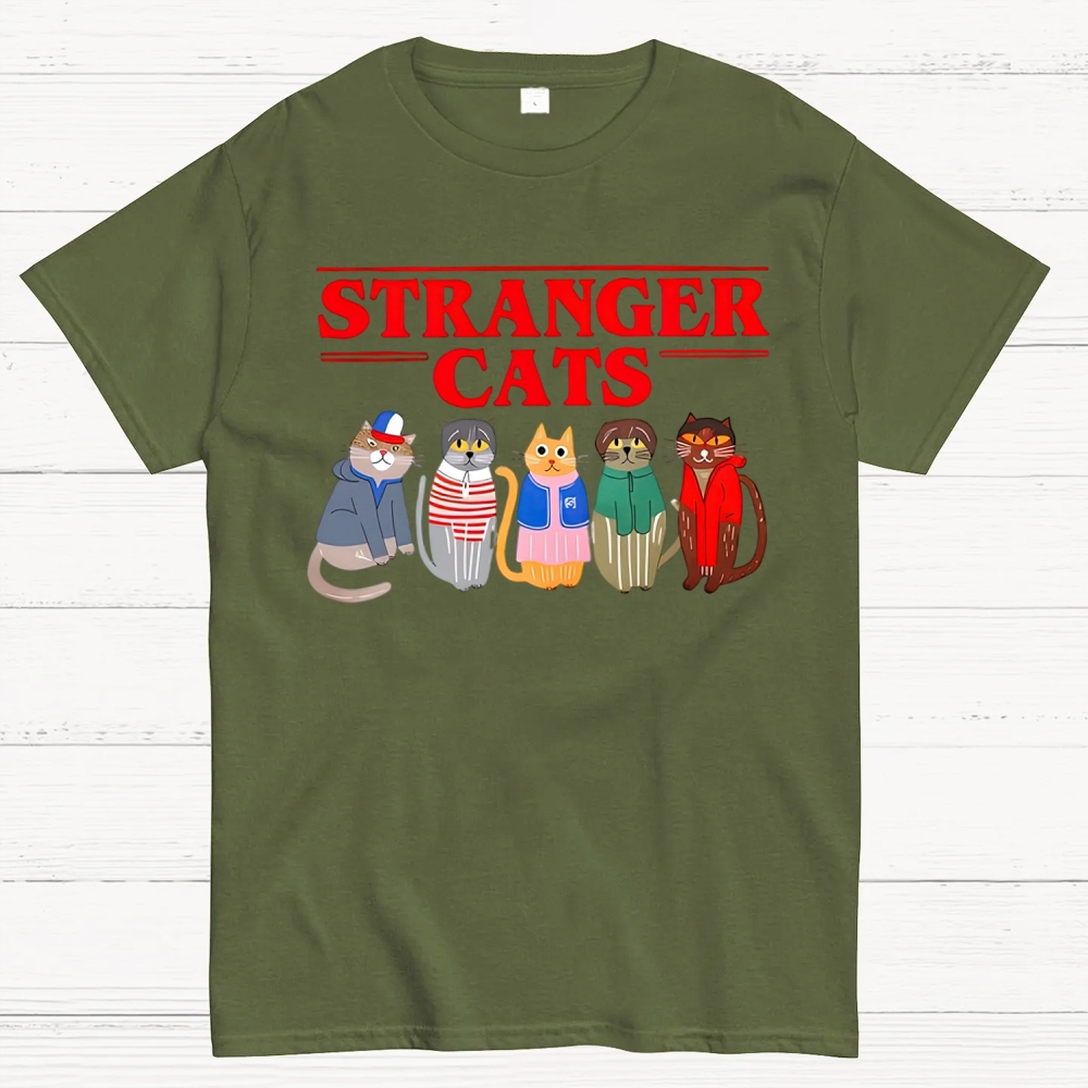 Stranger Cats  Cotton T-shirt 