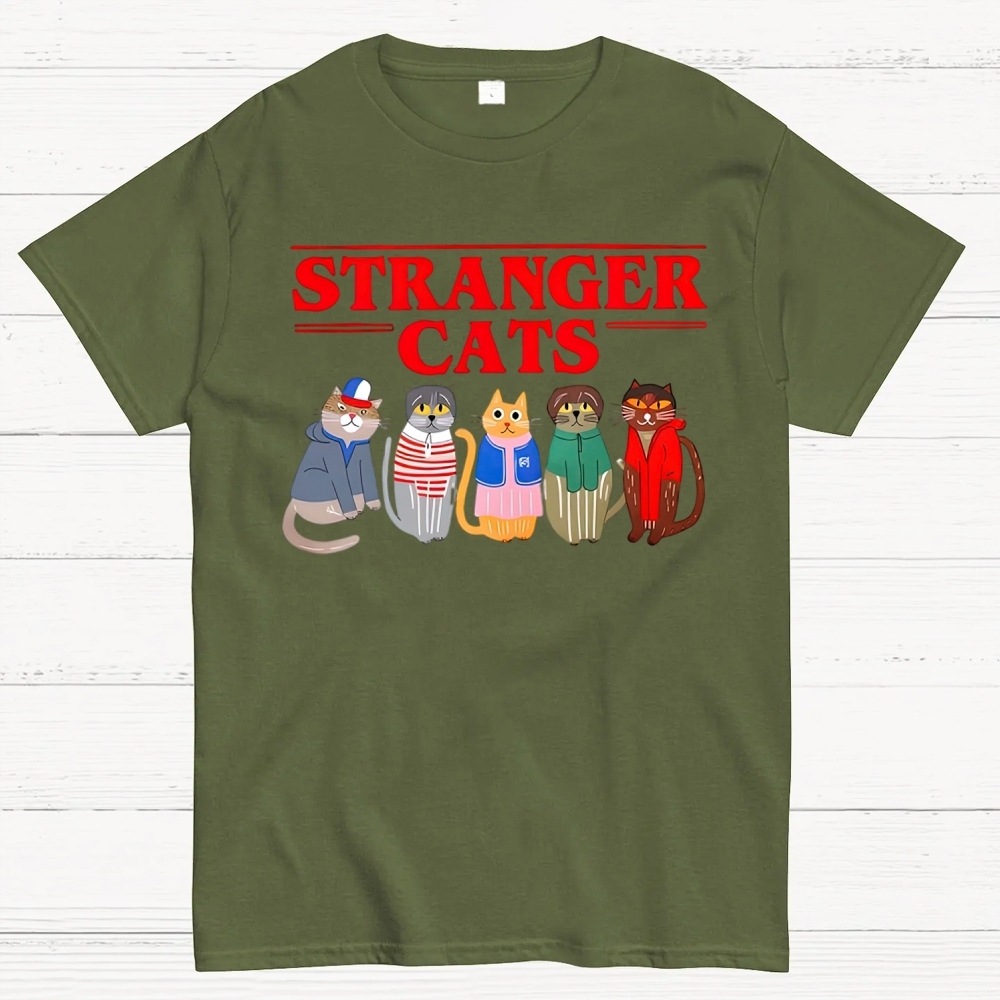 Stranger Cats  Cotton T-shirt 