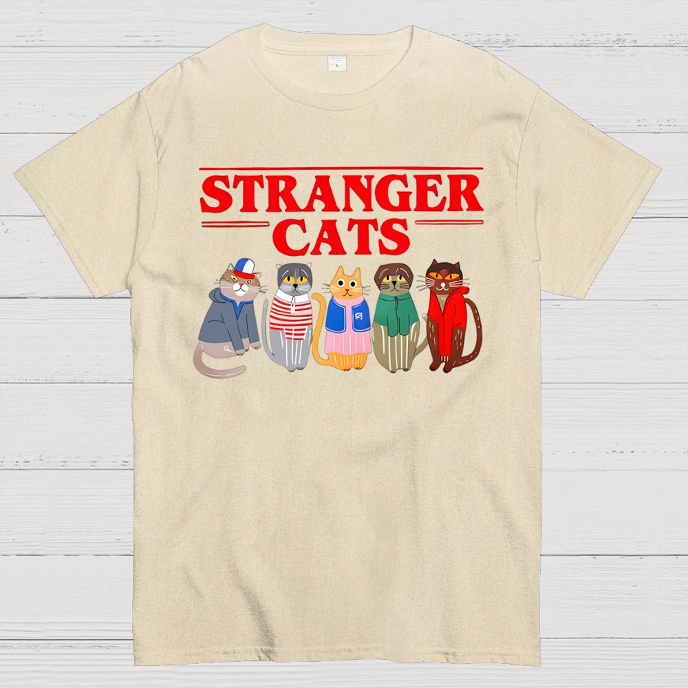 Stranger Cats  Cotton T-shirt 