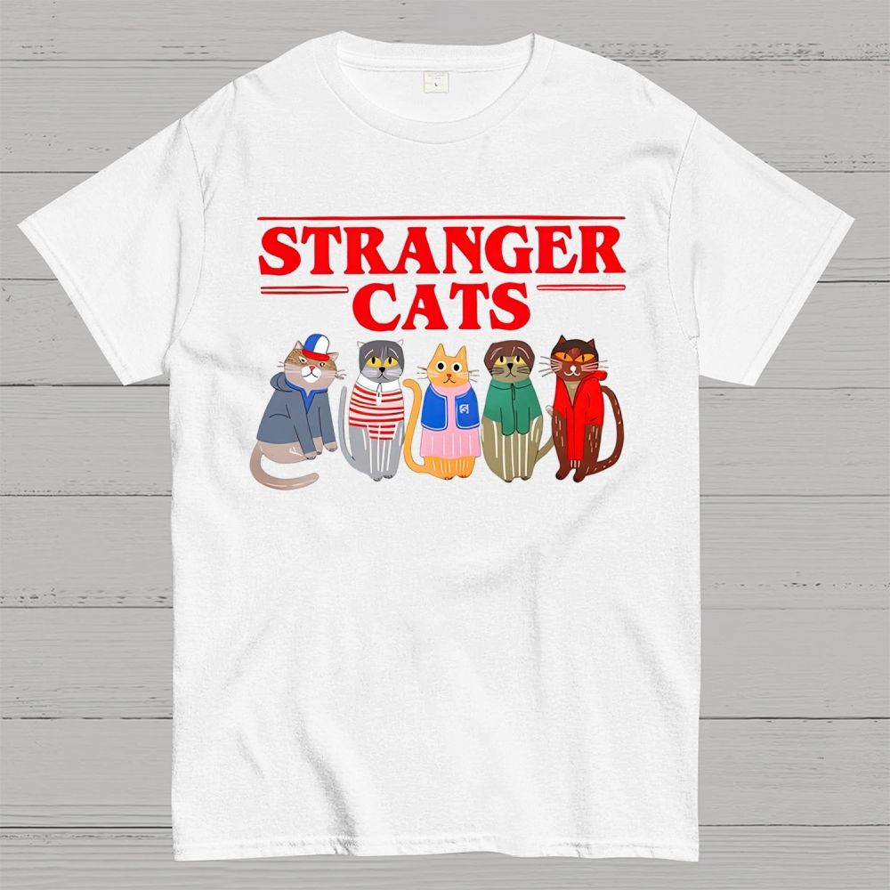 Stranger Cats  Cotton T-shirt 