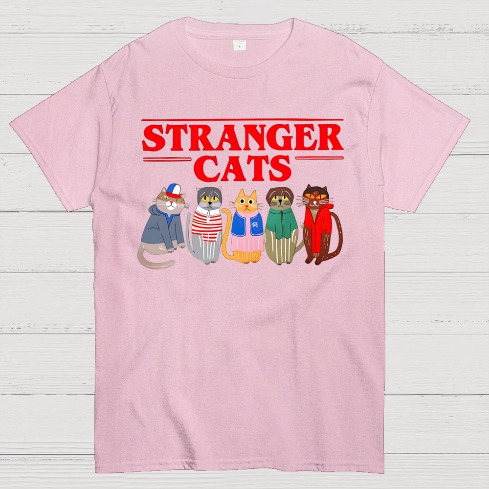 Stranger Cats  Cotton T-shirt 
