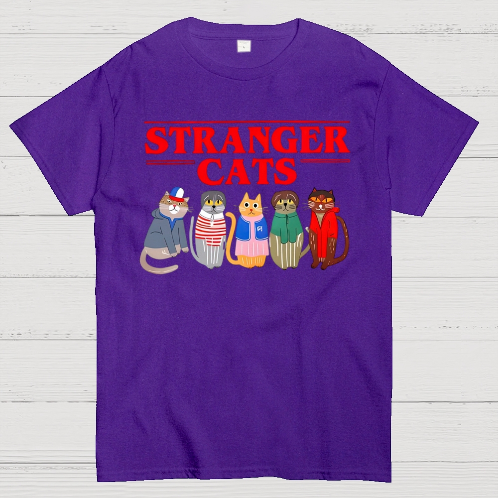 Stranger Cats  Cotton T-shirt 