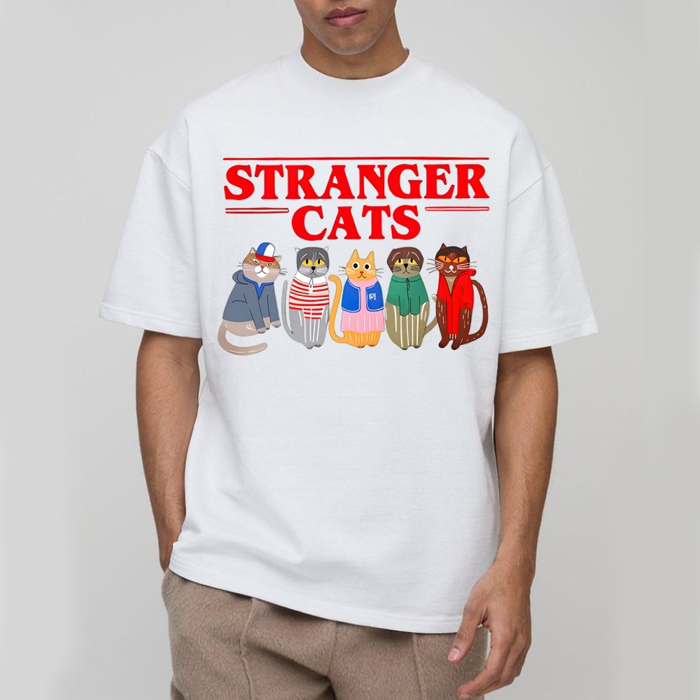 Stranger Cats  Cotton T-shirt 