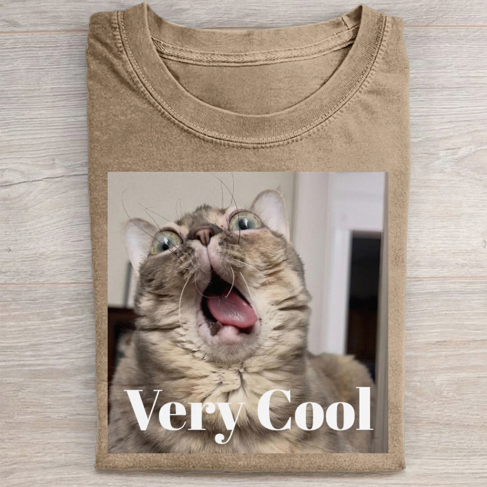 Gumbus Very Cool  Cat Washed Tee