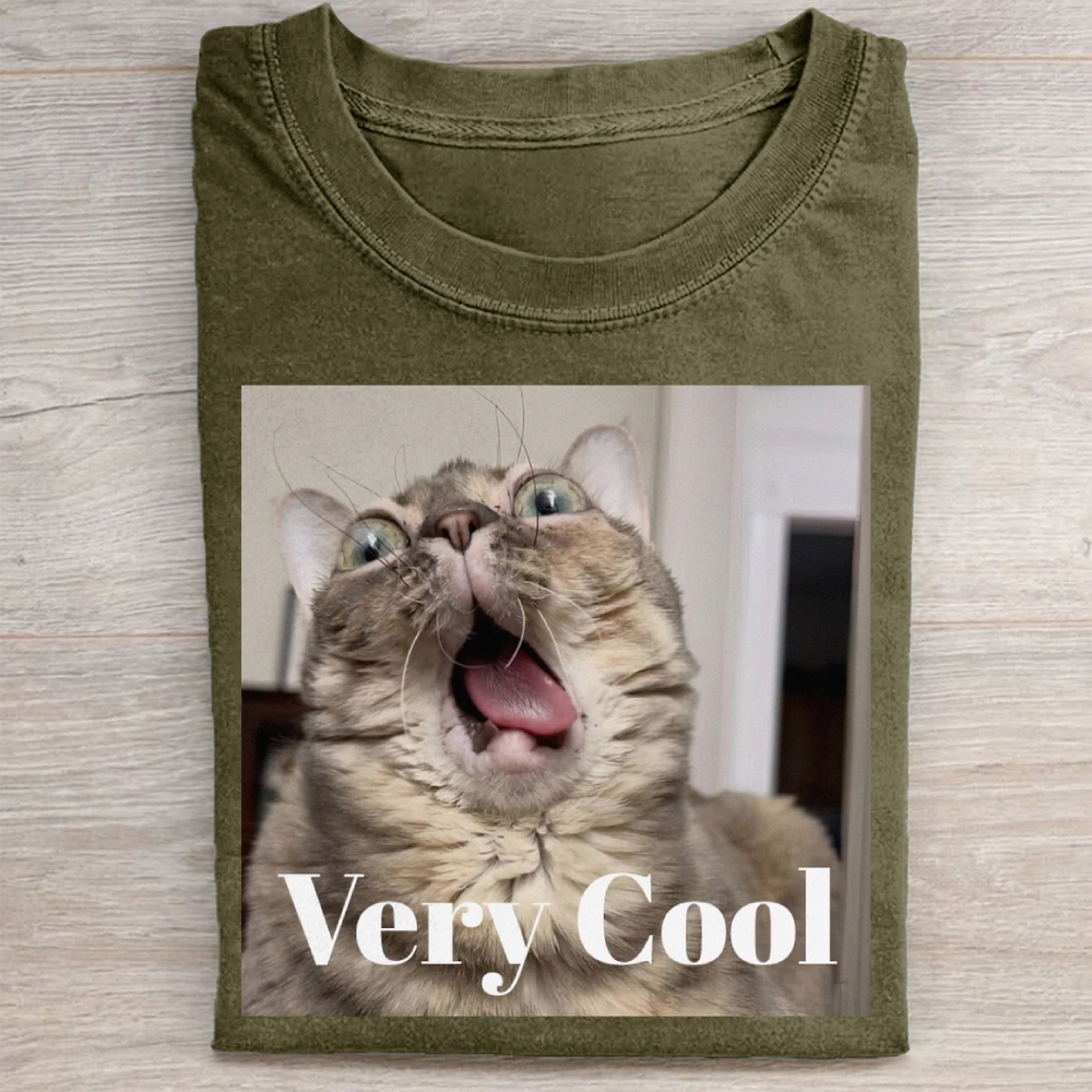 Gumbus Very Cool  Cat Washed Tee