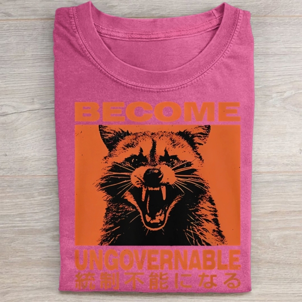 Ungovemable Raccoon  Washed Tee