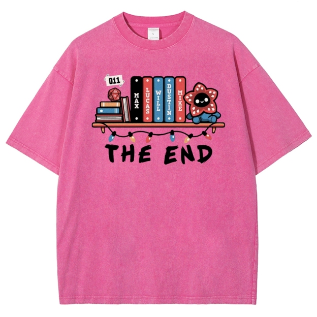 Upside Down Bookshelf Washed T-Shirt