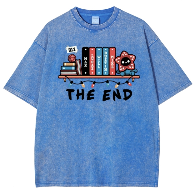 Upside Down Bookshelf Washed T-Shirt