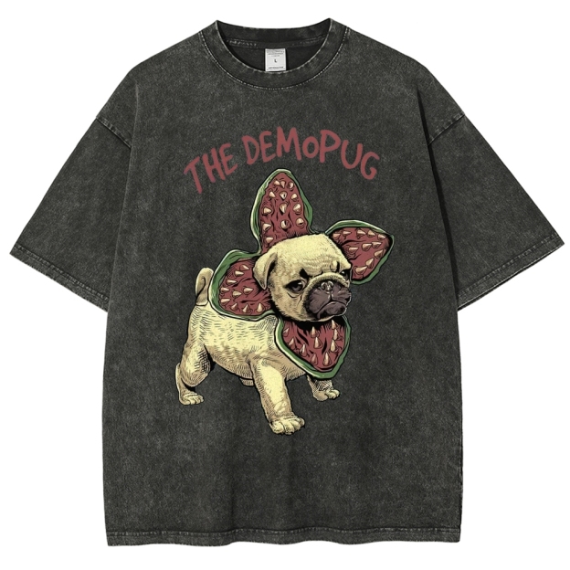 Demopug Parody Washed T-Shirt