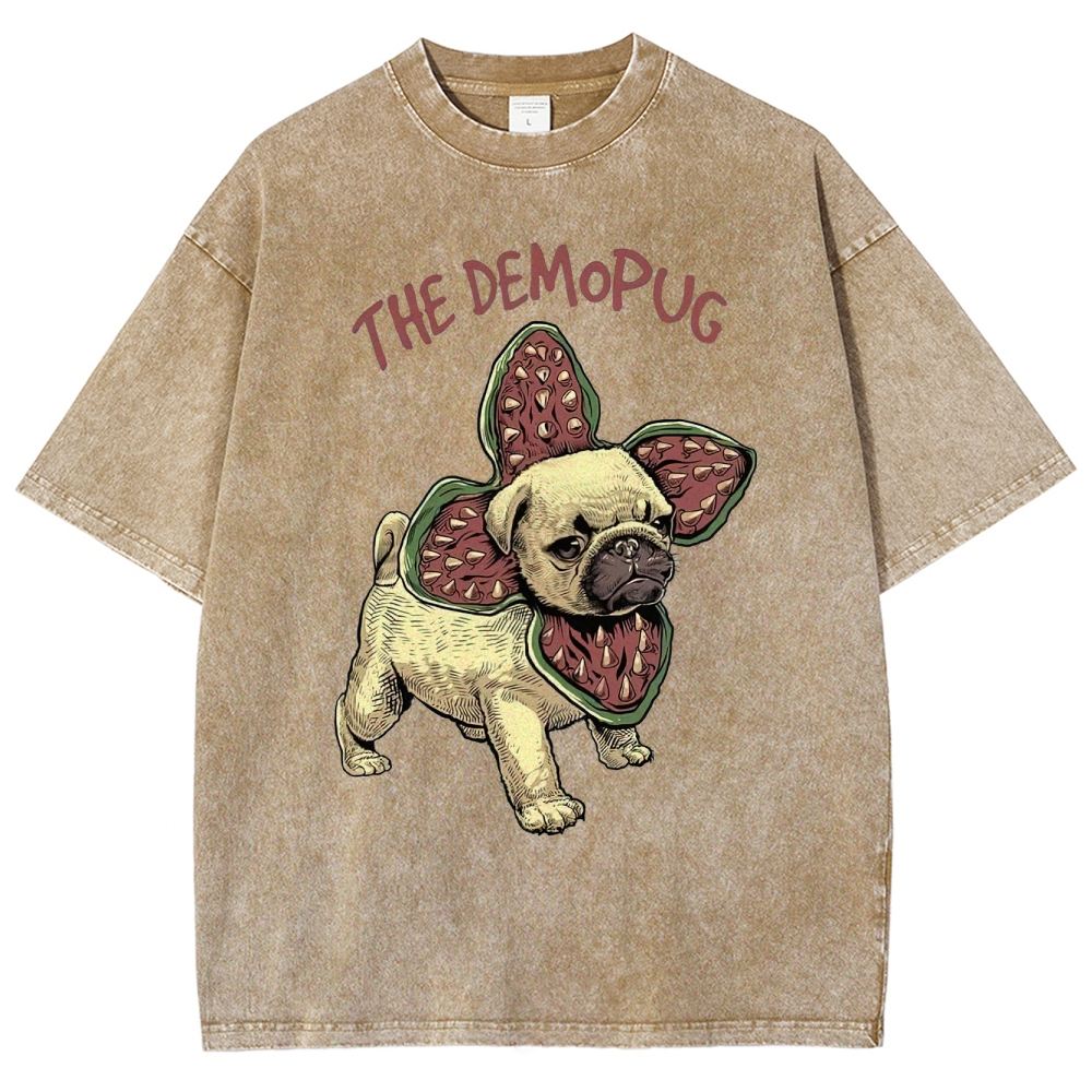 Demopug Parody Washed T-Shirt