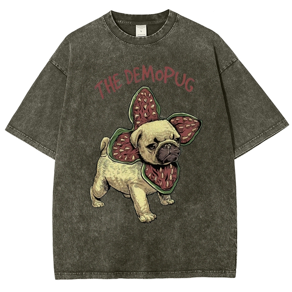 Demopug Parody Washed T-Shirt