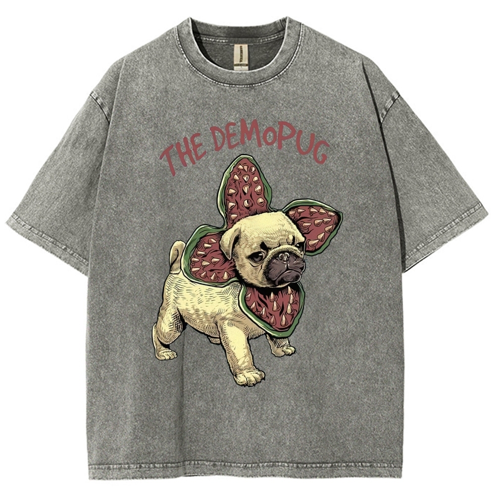Demopug Parody Washed T-Shirt