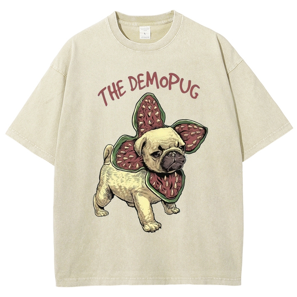 Demopug Parody Washed T-Shirt