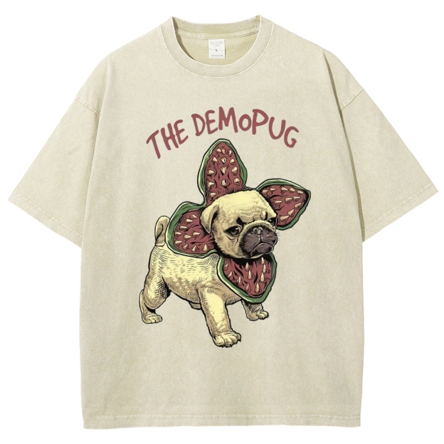 Demopug Parody Washed T-Shirt